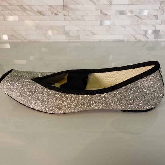 Repetto Women Size 38 Ballet Flat SINGLE SHOE LEFT 7 Glitter Amputee Silver $445 - Picture 3 of 10